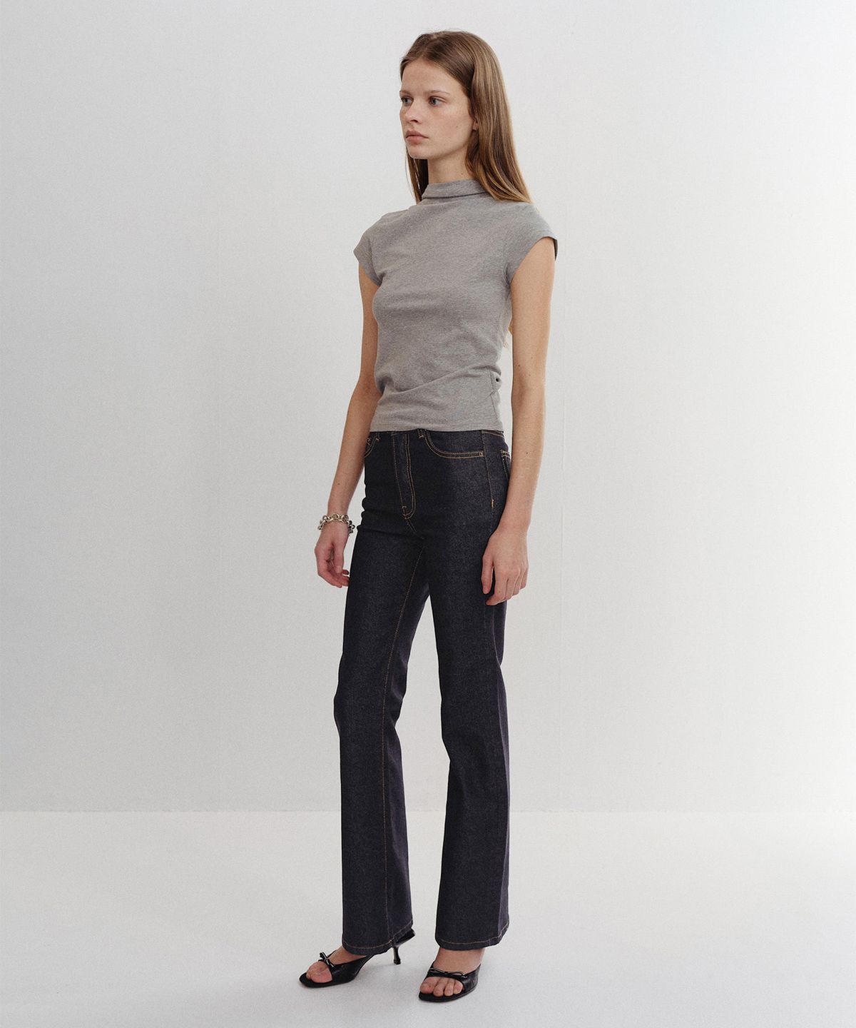 파로(FAHRO) NON-FADE SLIM BOOTCUT JEAN