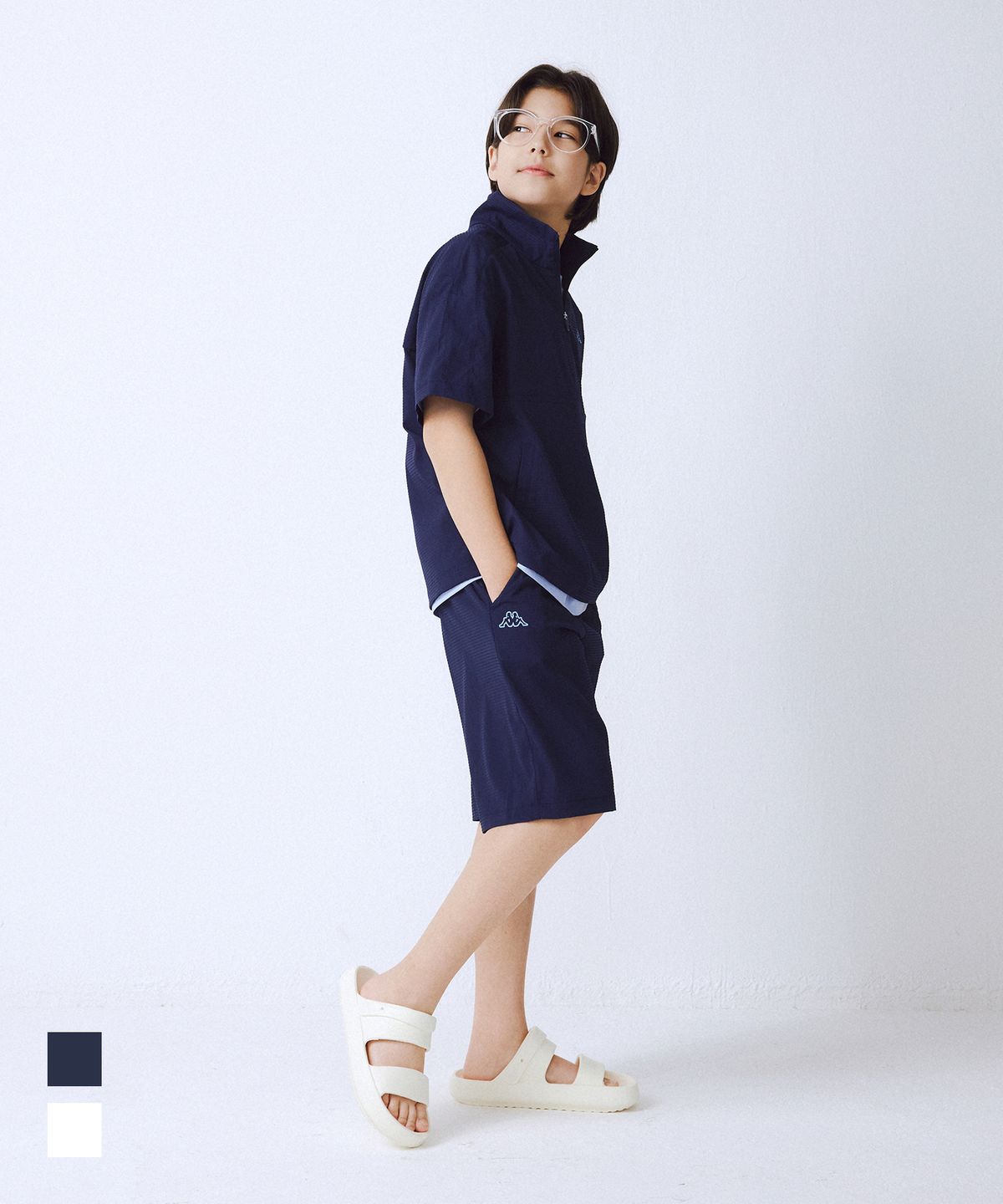 카파키즈(KAPPA KIDS) 시어서커 반바지 유니 2color