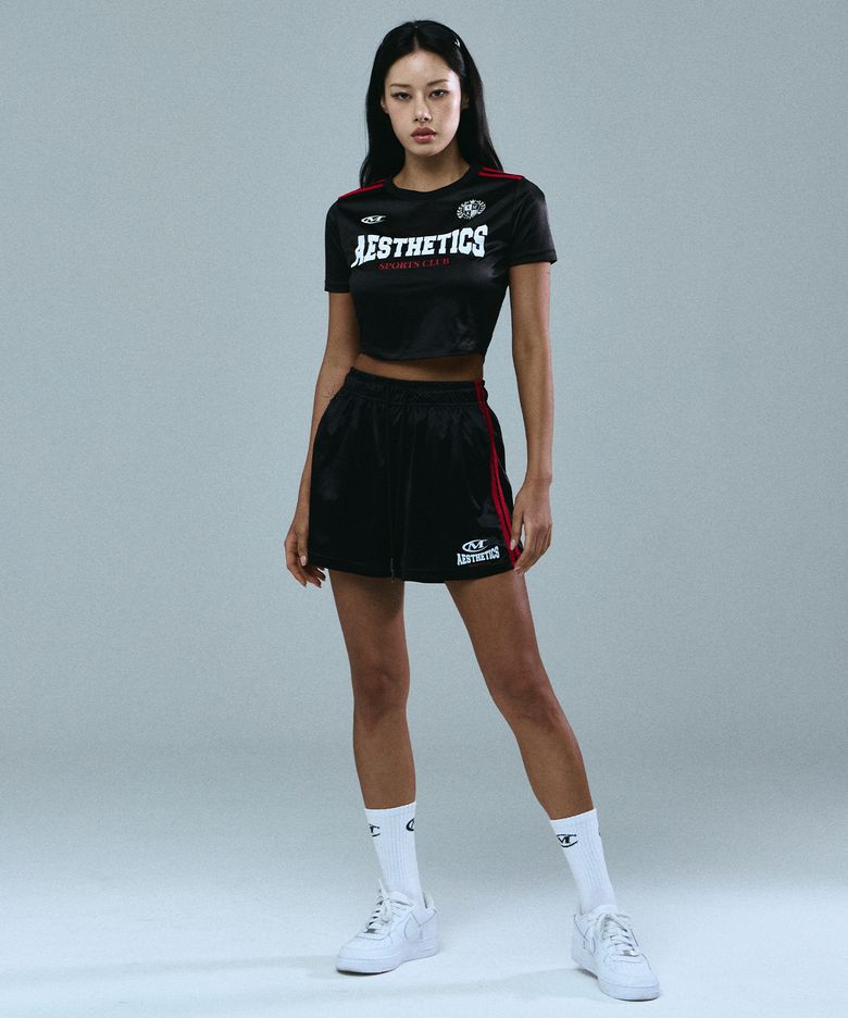 [SET] 에스테틱 클럽 크롭 저지 세트 (BLACK)
