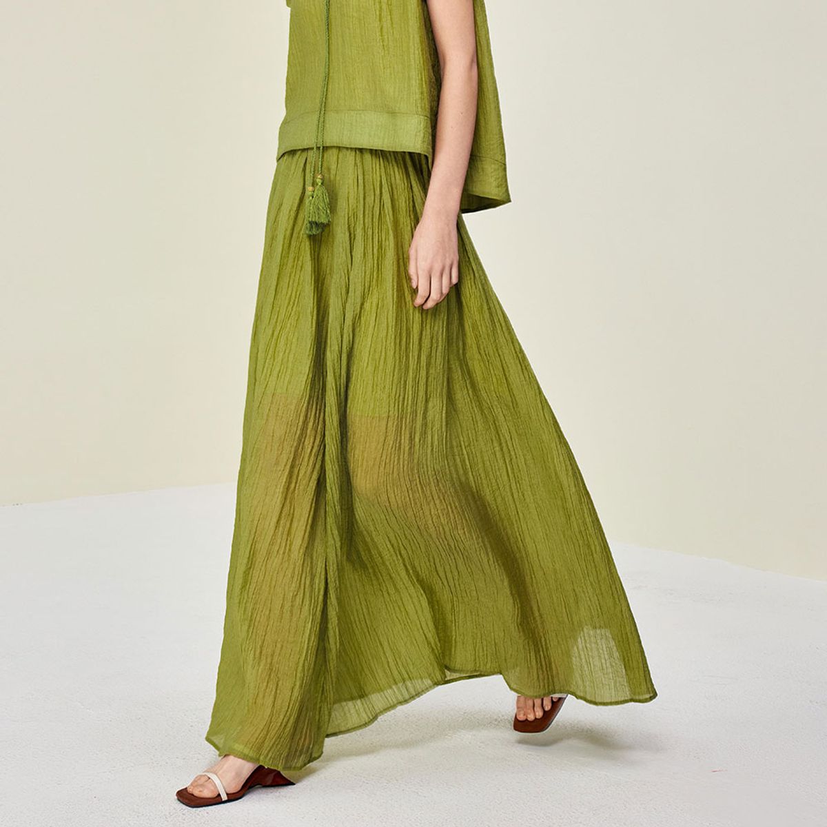 와이와이아이엠(YYIAM) YY_Loose fringe skirt_2color
