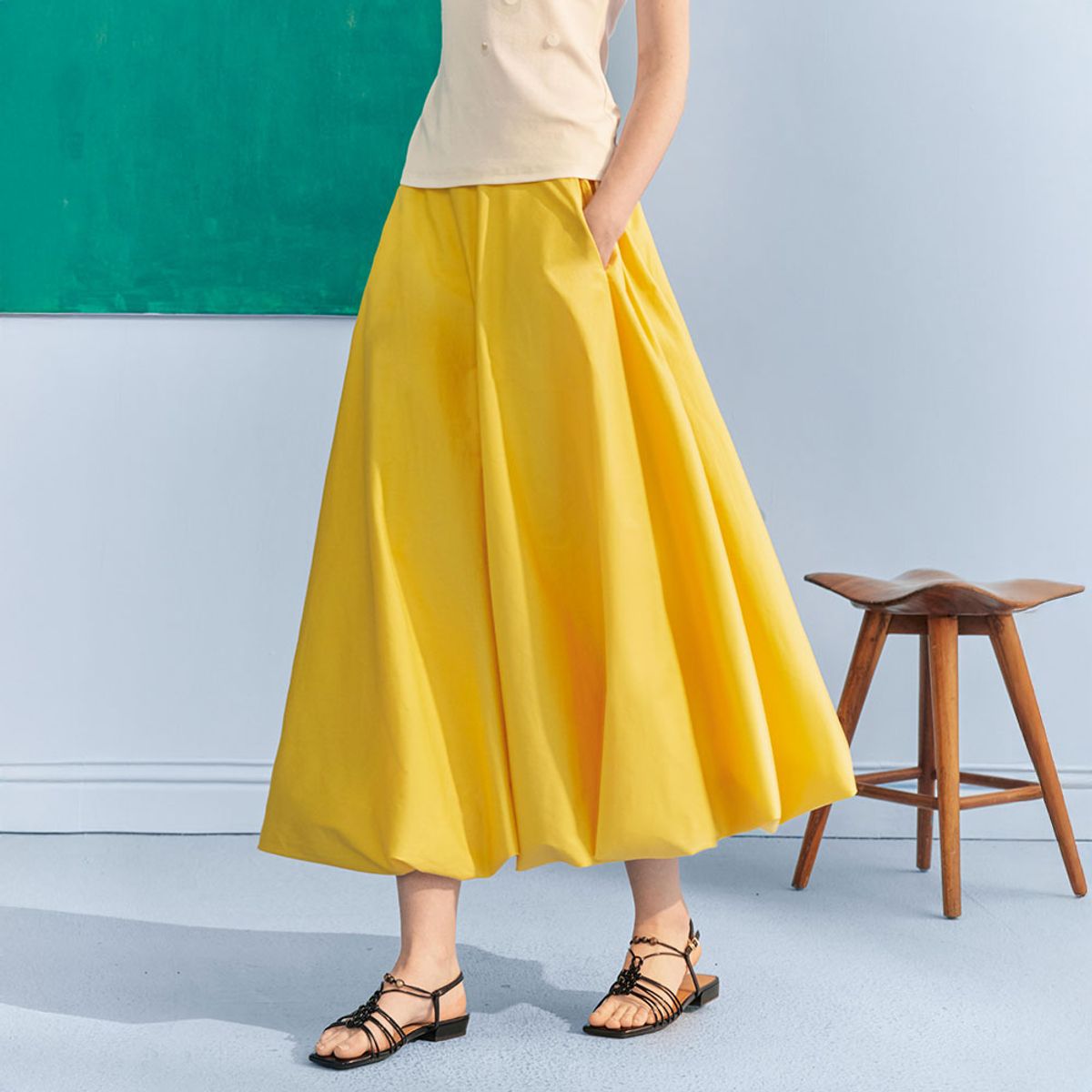 와이와이아이엠(YYIAM) YY_Bud umbrella skirt_2color
