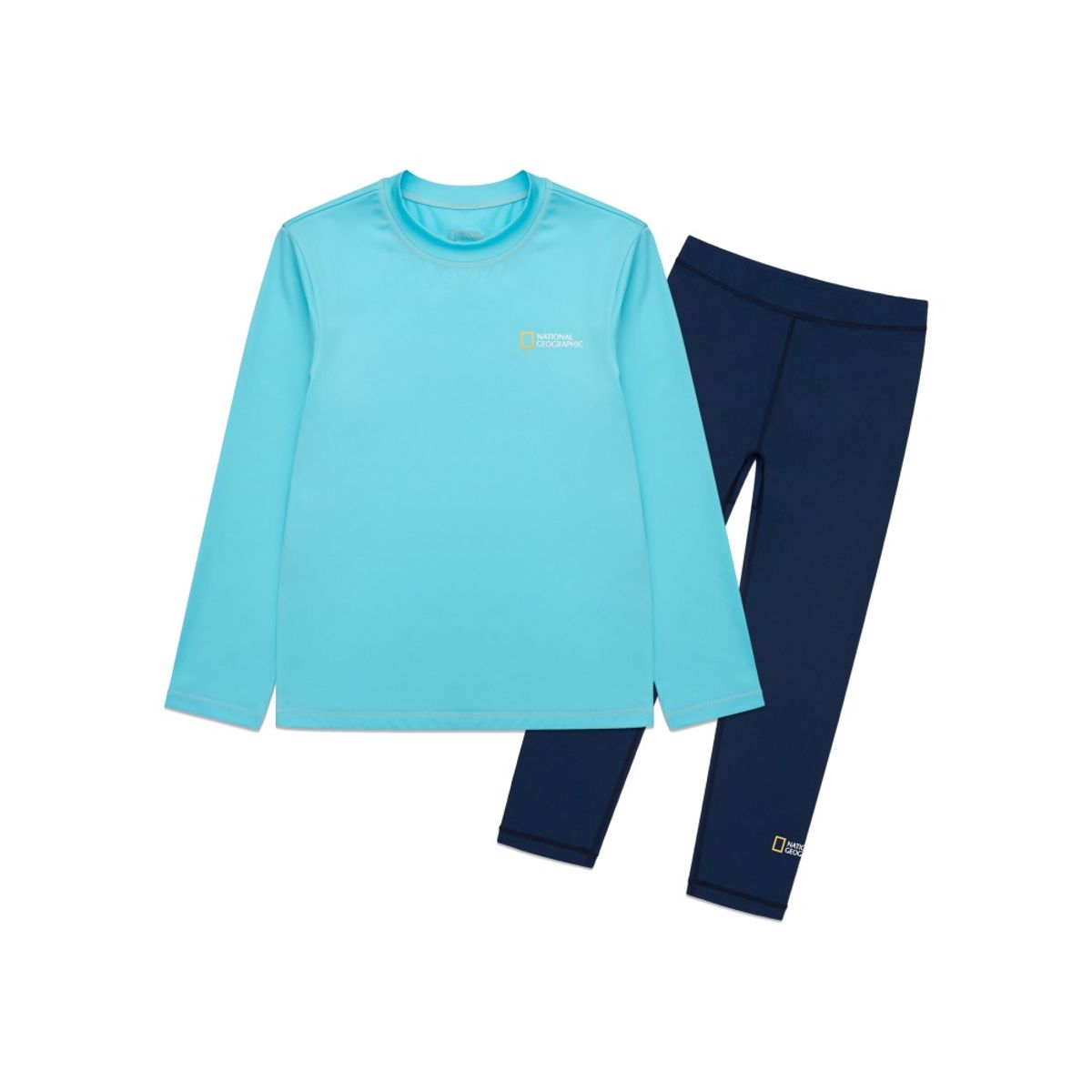 내셔널지오그래픽 키즈(NATIONAL GEOGRAPHIC KIDS) K262URG640 티셔츠형 래쉬가드 세트 L/BLUE