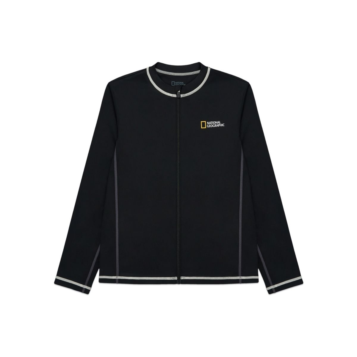 내셔널지오그래픽 키즈(NATIONAL GEOGRAPHIC KIDS) K262URG610 래쉬가드 F-ZIP-1 CARBON BLACK