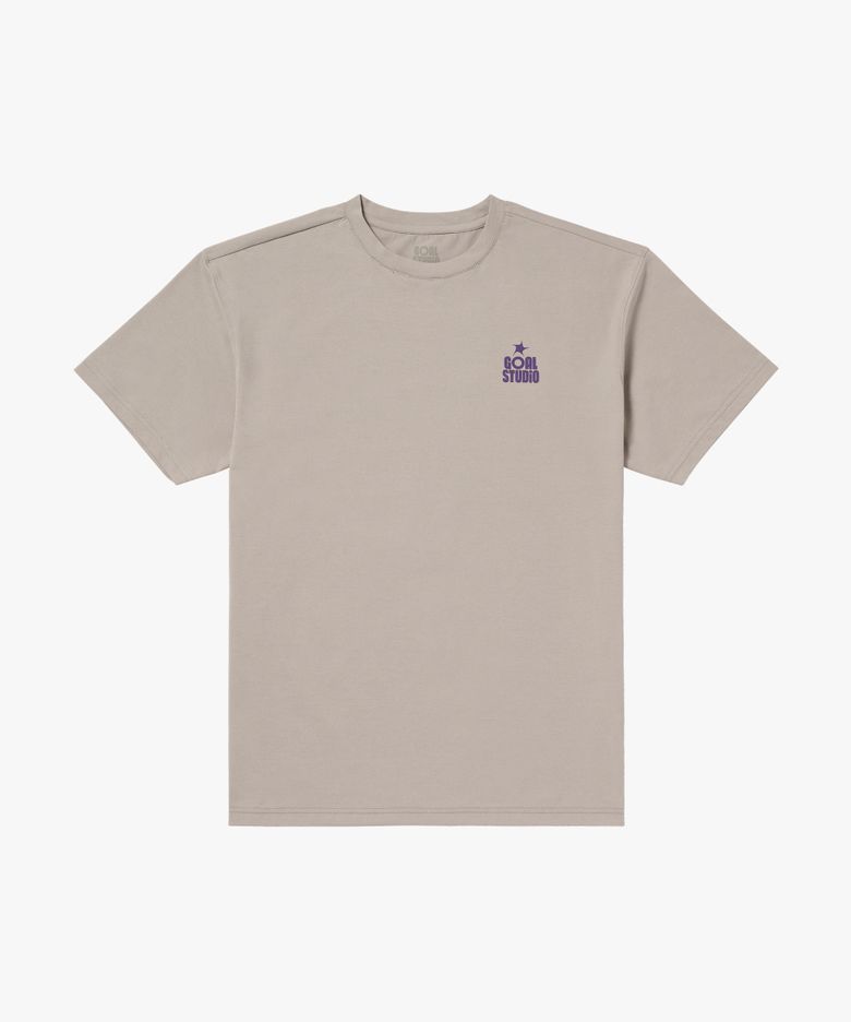 MAP LOGO AIRDRY TEE-BEIGE