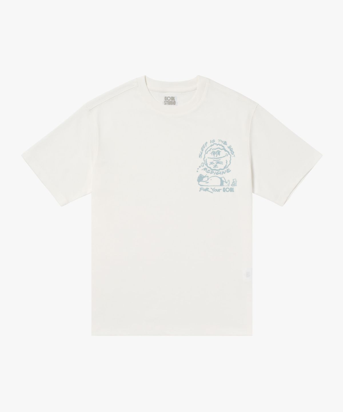 골스튜디오(GOALSTUDIO) SLEEP AIRMESH TEE-OFF WHITE