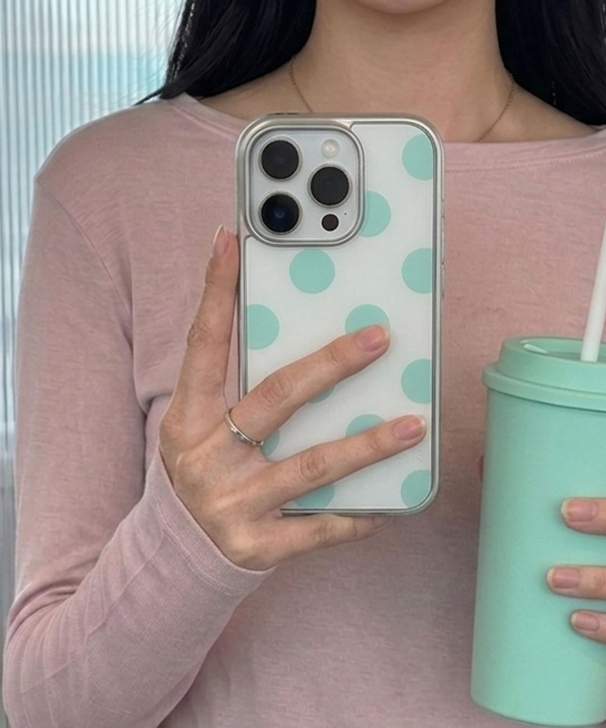 스위어(SWEEAR) MINT BIG DOT CASE (에폭시&글라스)