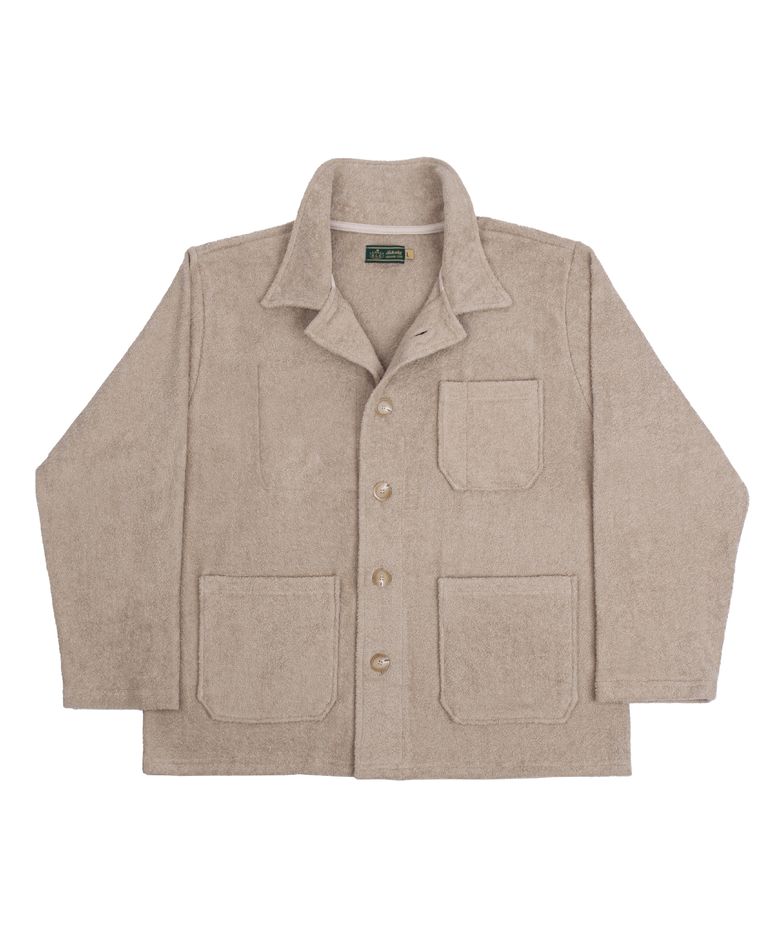 [테리 타올] Leisure Double-Face Terry Chore Shirt Jacket - Beige