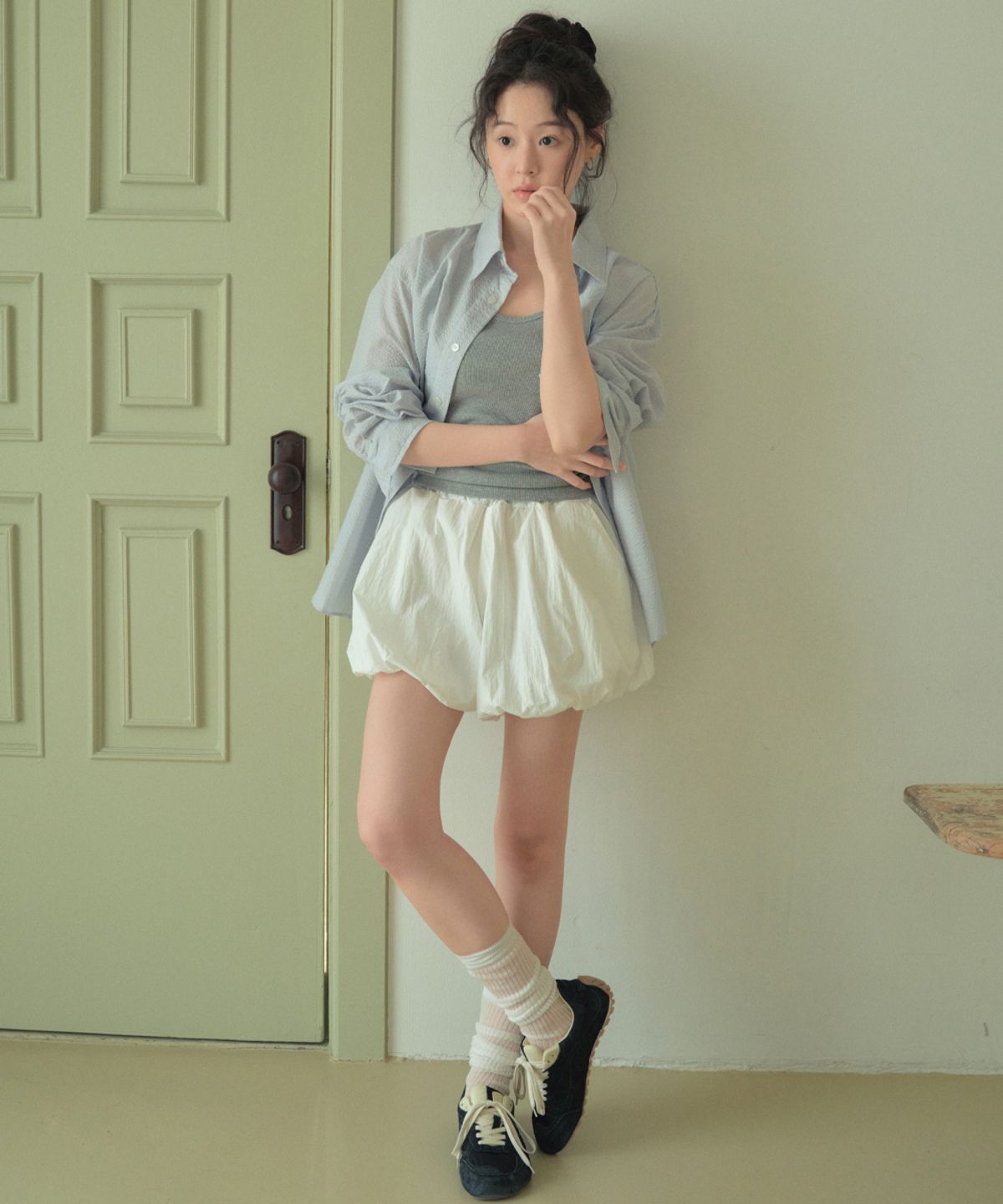 웬즈데이오아시스 포 우먼(WEDNESDAYOASISFORWOMEN) 슈가 펌킨 쇼츠_IVORY(WB6PT25)