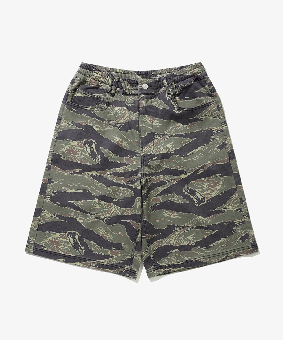 뉴에라(NEW ERA) 워시드 스웨트 버뮤다 팬츠 타이거 카모
