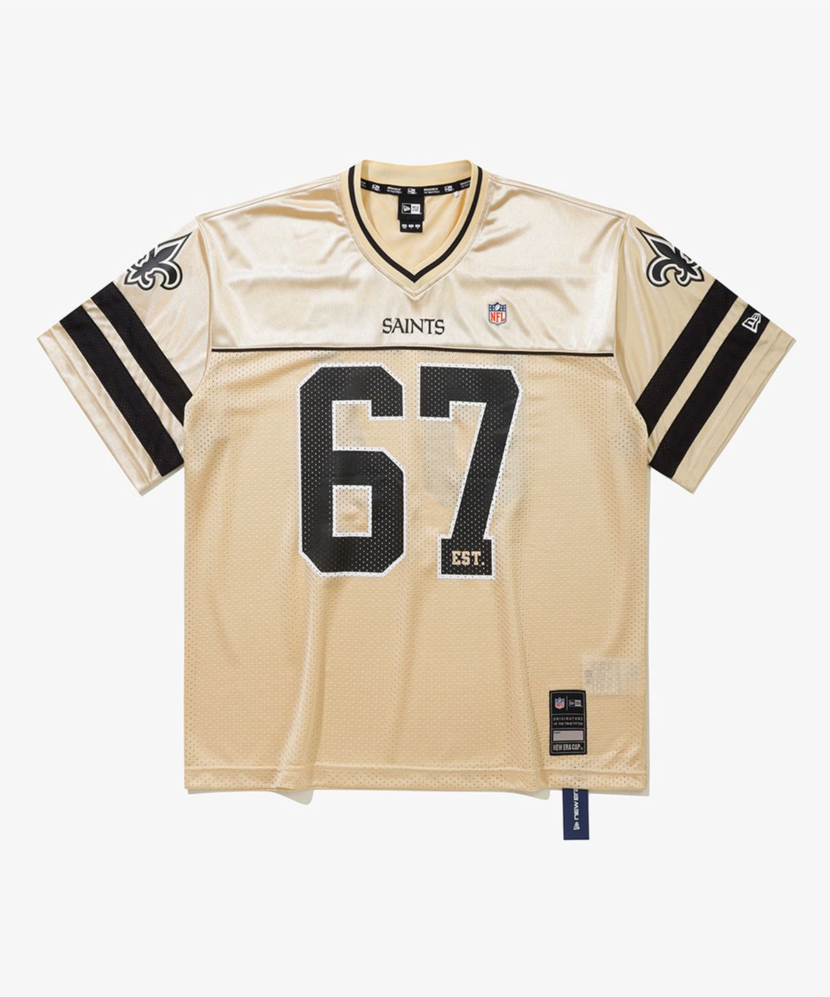 뉴에라(NEW ERA) NFL 뉴올리언스 세인츠 팬 웨어 티셔츠 골드