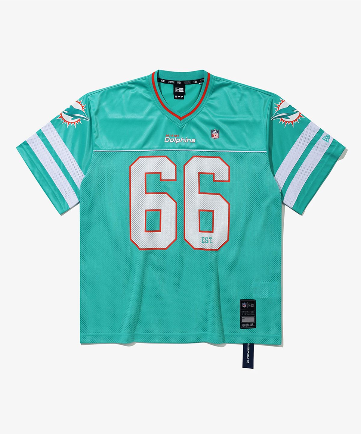 뉴에라(NEW ERA) NFL 마이애미 돌핀스 팬 웨어 티셔츠 에메랄드