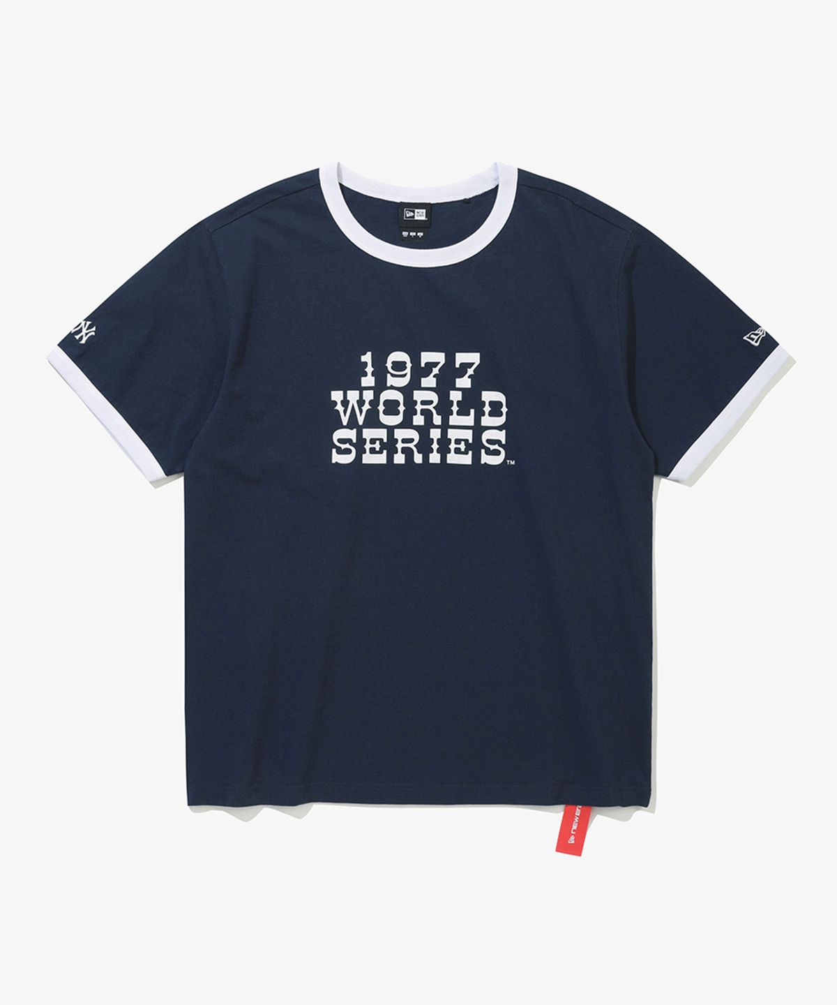 뉴에라(NEW ERA) MLB 뉴욕 양키스 월드 시리즈 링거 티셔츠 팀 네이비