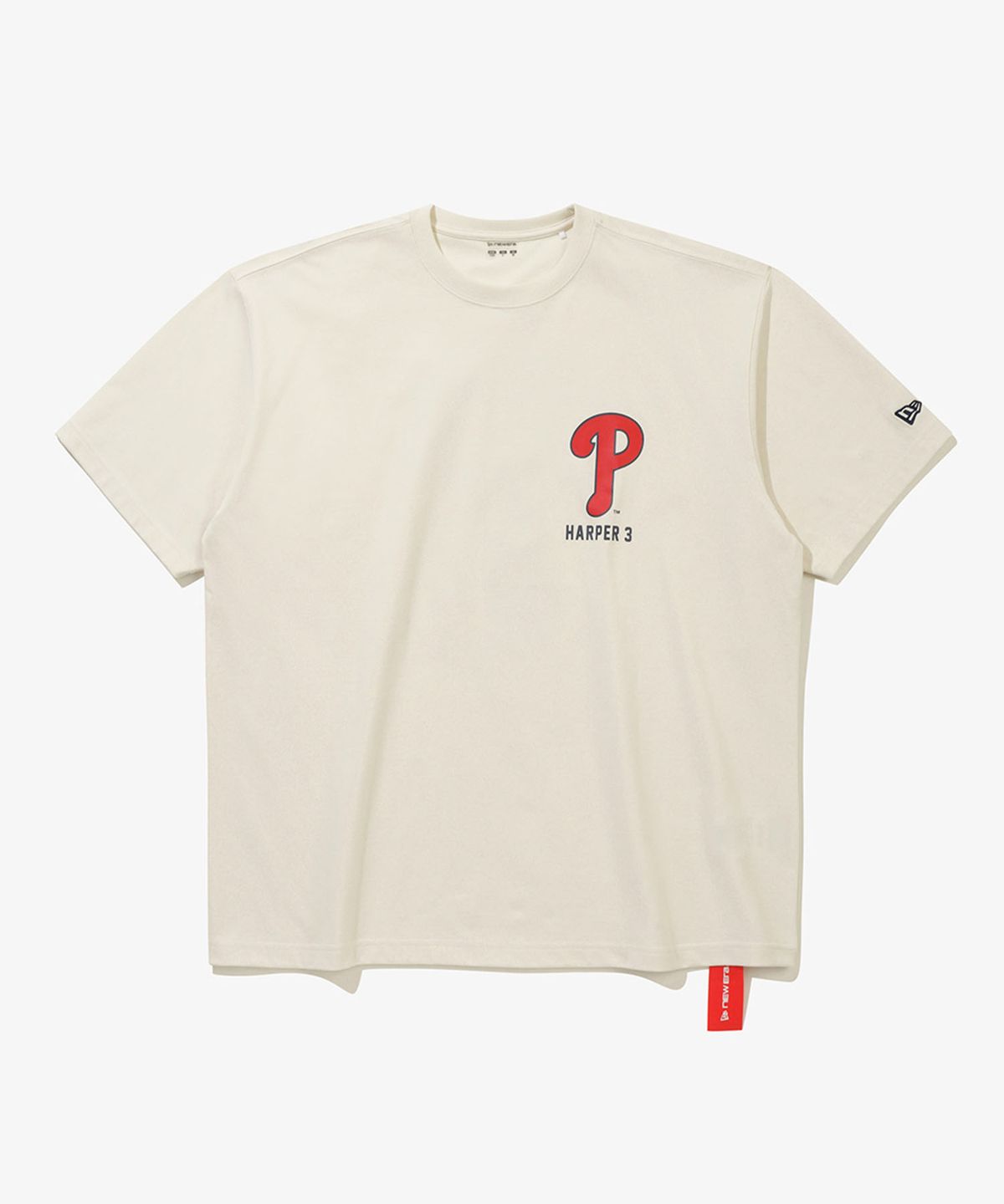 뉴에라(NEW ERA) MLB 필라델피아 필리스 플레이어 시그니처 티셔츠 크림