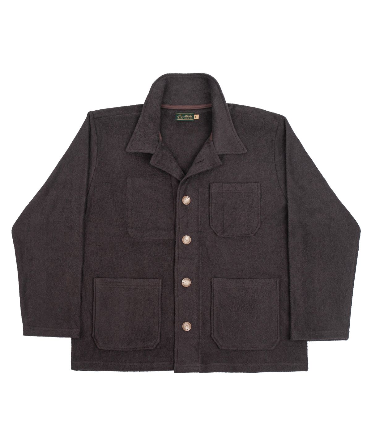 세러데이 레저 클럽(SATURDAY LEISURE CLUB) [테리 타올] Leisure Double-Face Terry Chore Shirt Jacket - Brown