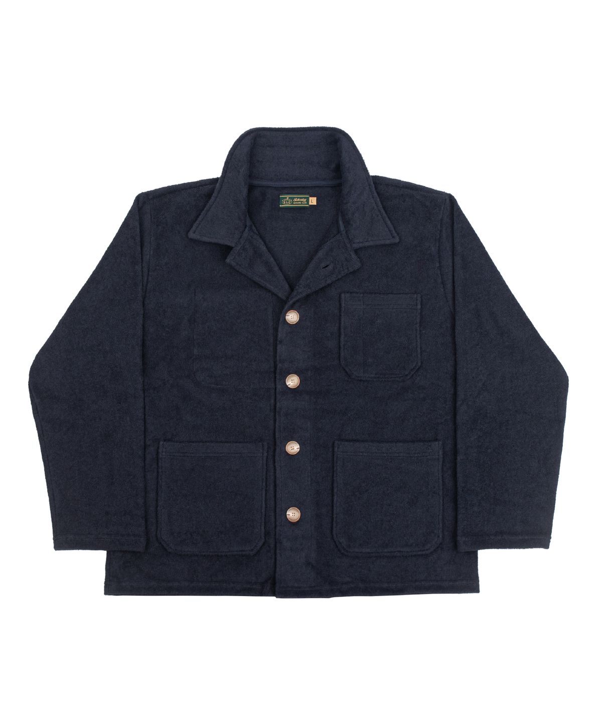 세러데이 레저 클럽(SATURDAY LEISURE CLUB) [테리 타올] Leisure Double-Face Terry Chore Shirt Jacket - Dark Navy
