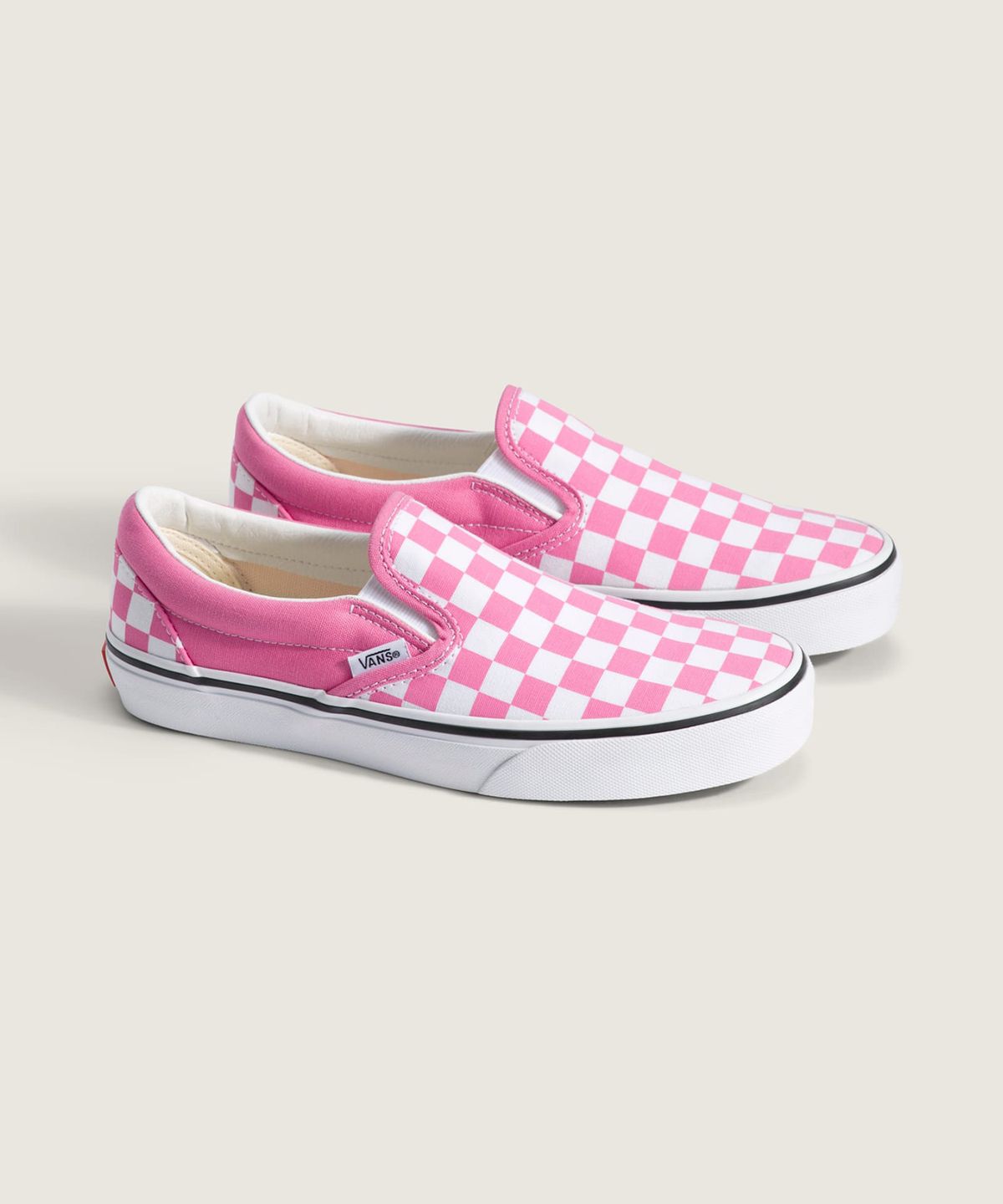 반스(VANS) 클래식 슬립온 - (컬러 띠어리) 체커보드 핑크 피즈 / VN000D6YFRQ1
