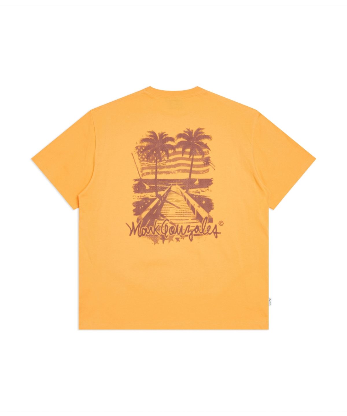 마크곤잘레스(MARK GONZALES) 캘리포니아 야자수 반팔 티셔츠 - VINTAGE ORANGE