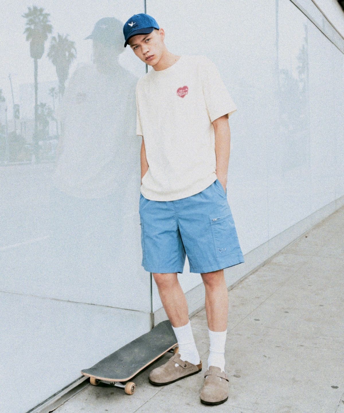마크곤잘레스(MARK GONZALES) 하트 주사위 슬럽 반팔 티셔츠 - IVORY