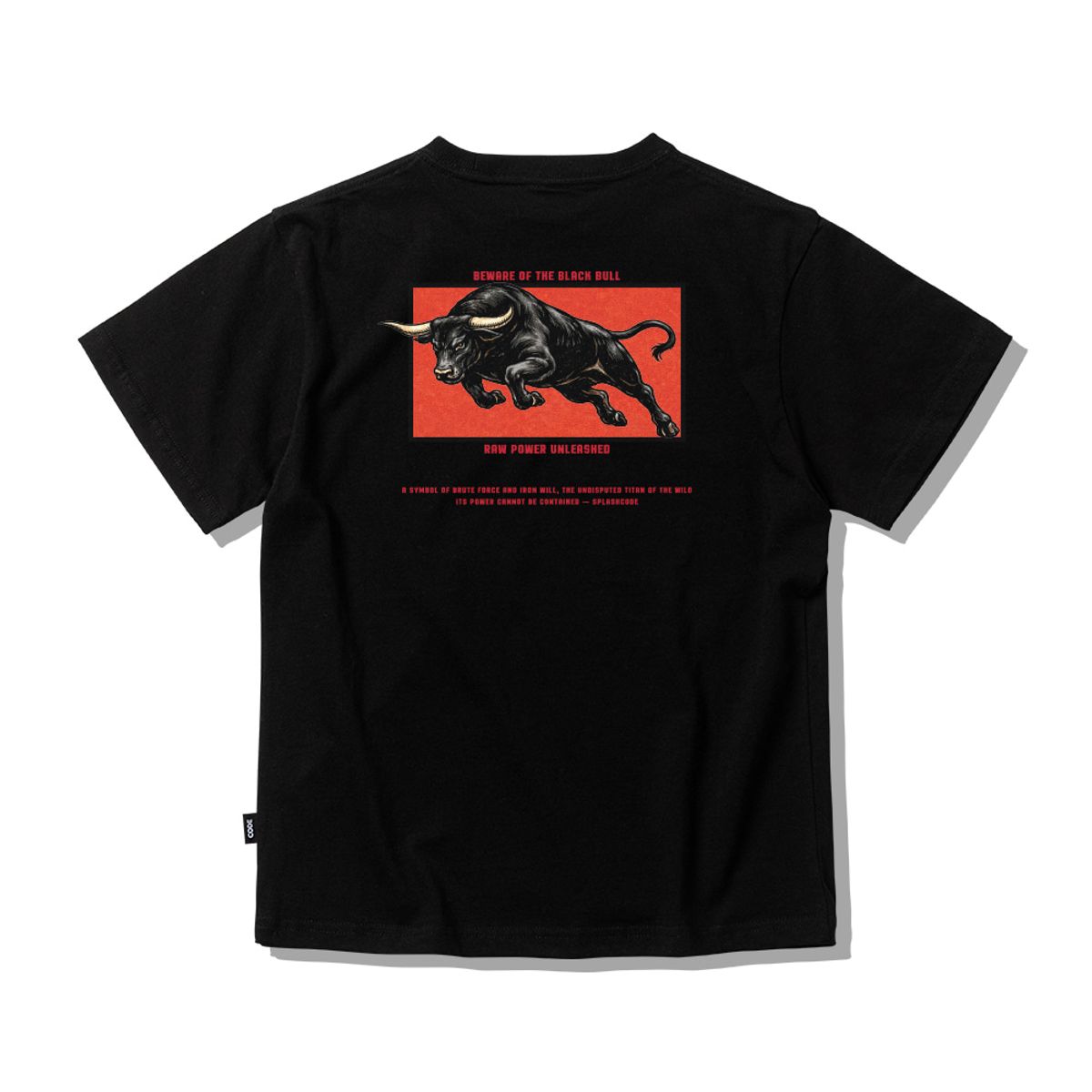 스플래시코드 키즈(SPLASHCODE KIDS) 키즈 반팔 티셔츠 블랙 - 블랙불(Beware Of The Blackbull)
