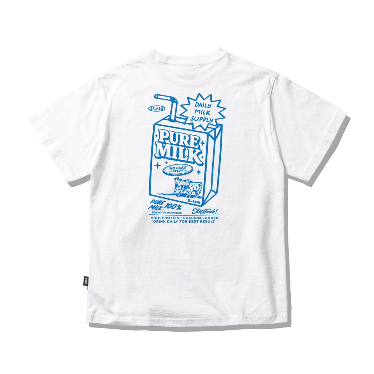 스플래시코드 키즈(SPLASHCODE KIDS) 키즈 반팔 티셔츠 화이트 - 밀크(Daily Milk Supply)