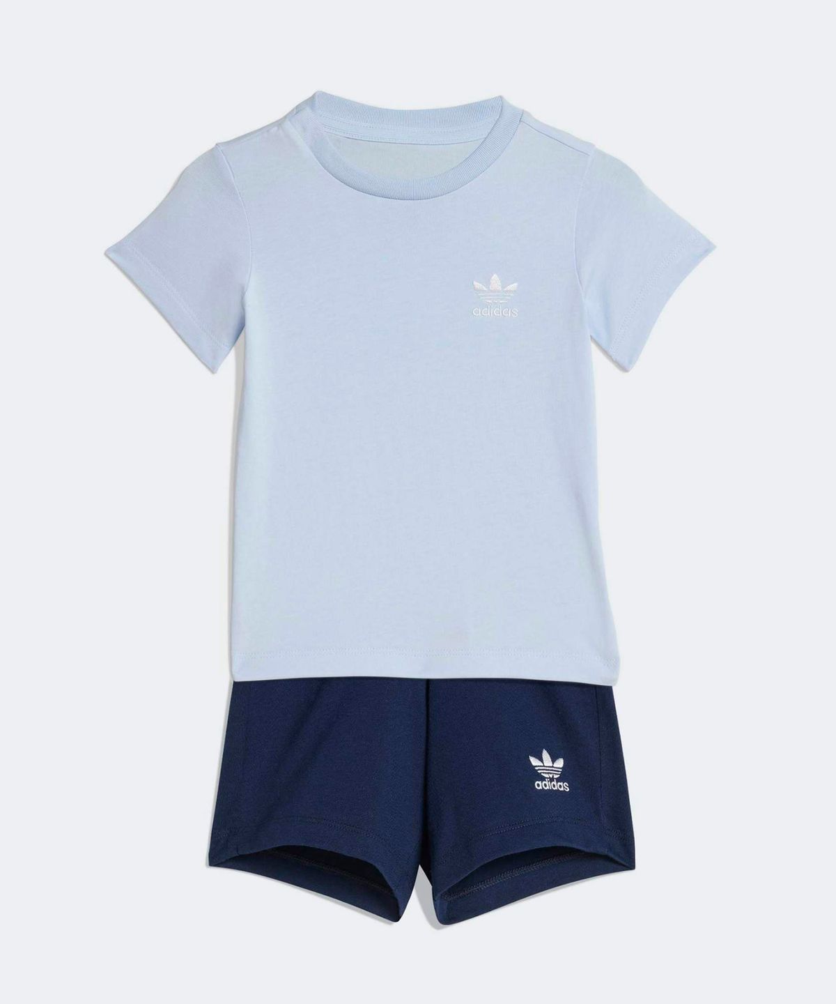 아디다스 키즈(ADIDAS KIDS) 키즈 쇼츠 티 세트 인펀트 - 크리스탈 스카이 / KE2355