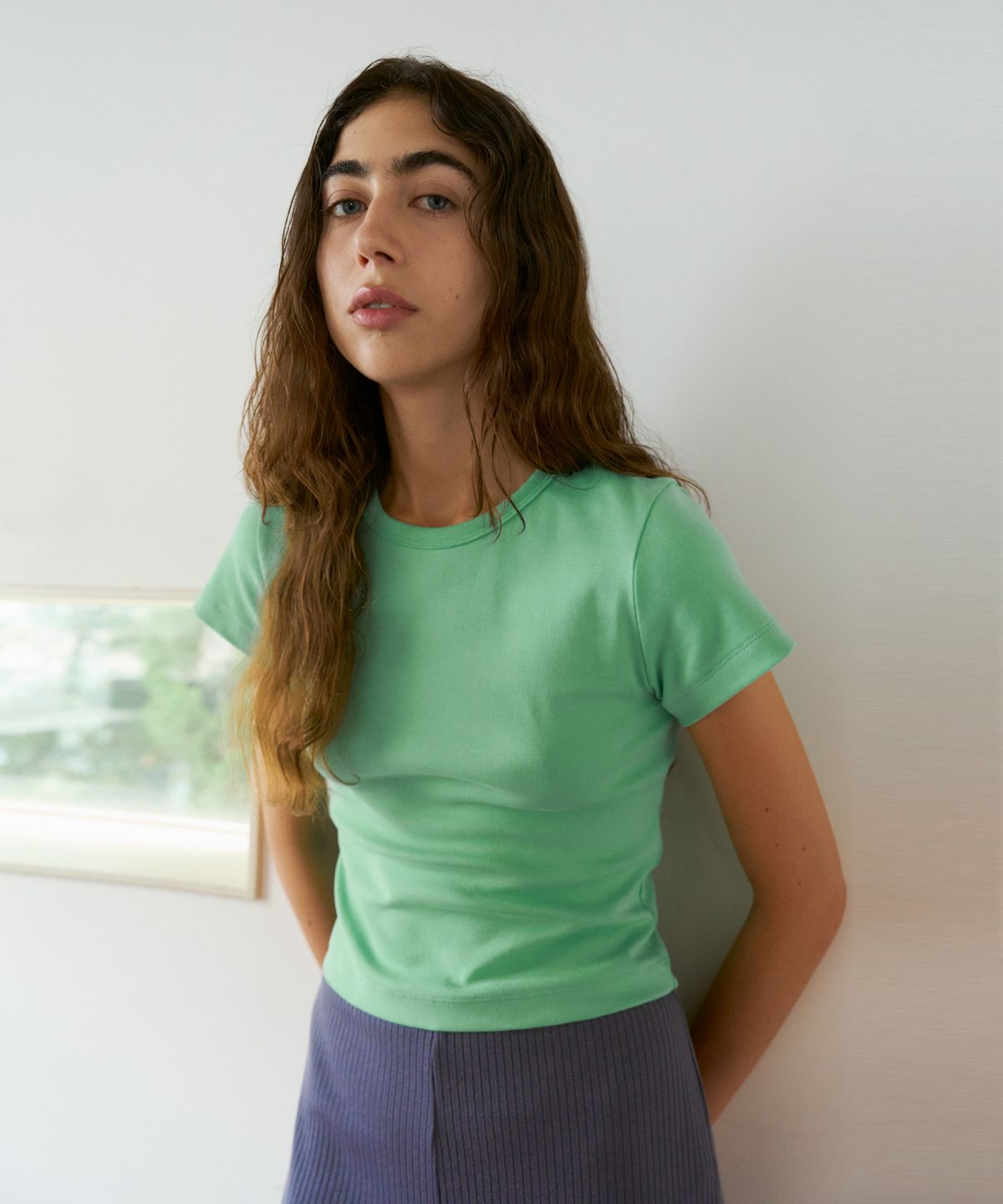38컴온커먼(38COMEONCOMMON) Slim 90s T-Shirts (Green Mint)