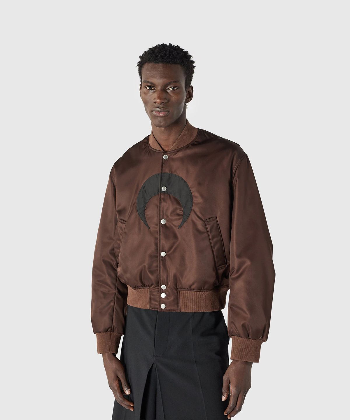 마린 세르(MARINE SERRE) (M) 나일론 트랙수트 자켓 브라운 NYLON TRACKSUIT JACKET BR30 BROWN
