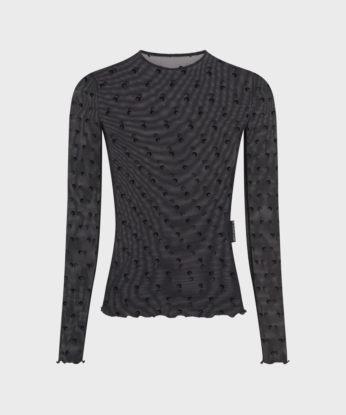마린 세르(MARINE SERRE) (W) 플림티 문 크루넥 롱슬리브 탑 블랙 PLUMETIS MOON CREWNECK LS TOP BK99 BLACK
