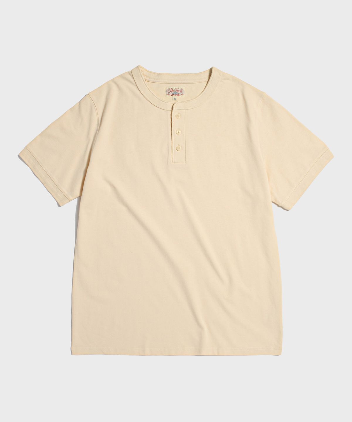 레드토네이도(RED TORNADO) Vintage Cotton Short Sleeve Henley Tee Raw Cotton