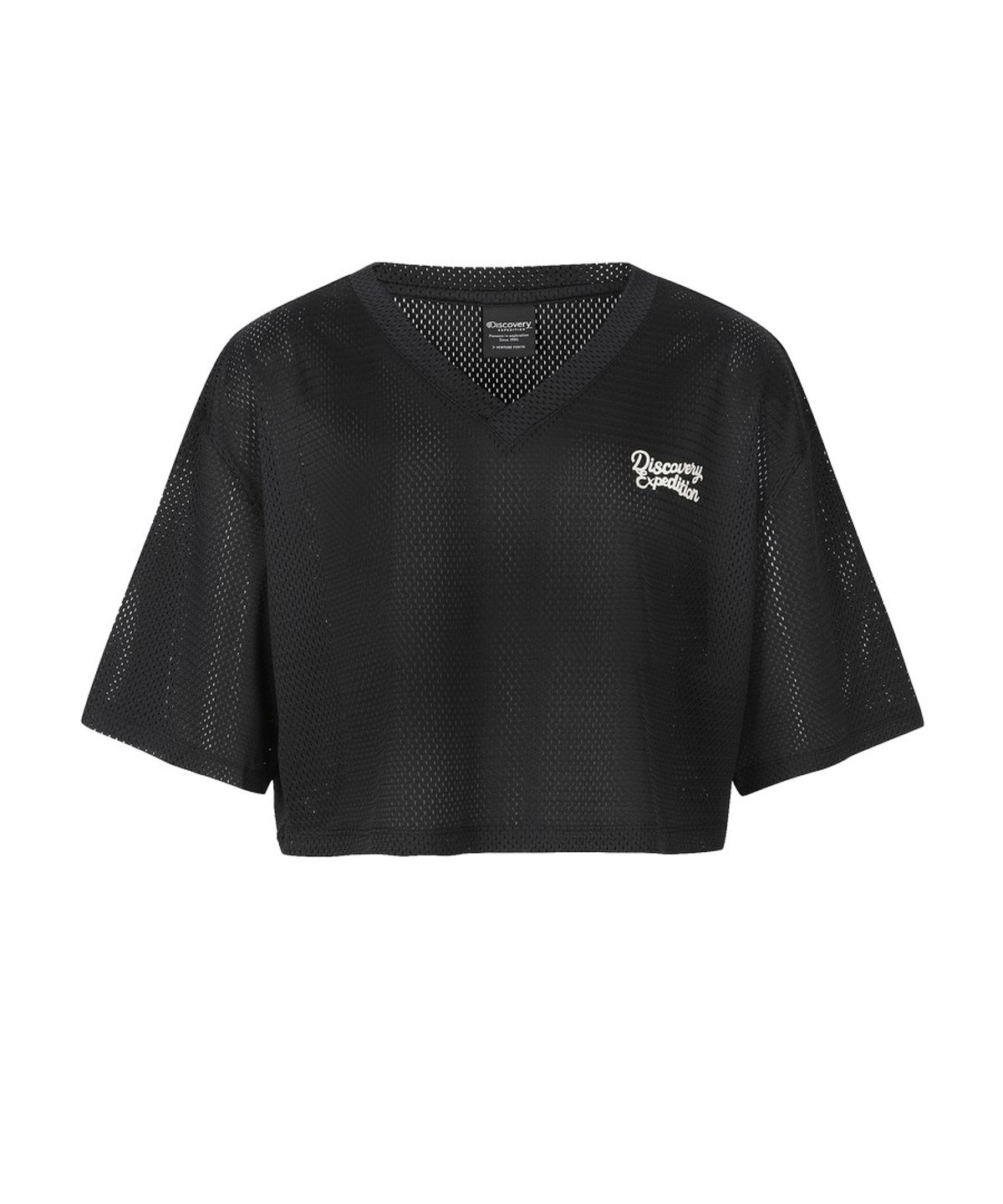 디스커버리 익스페디션(DISCOVERY EXPEDITION) 여성 메쉬 크롭 커버업 (BLACK)