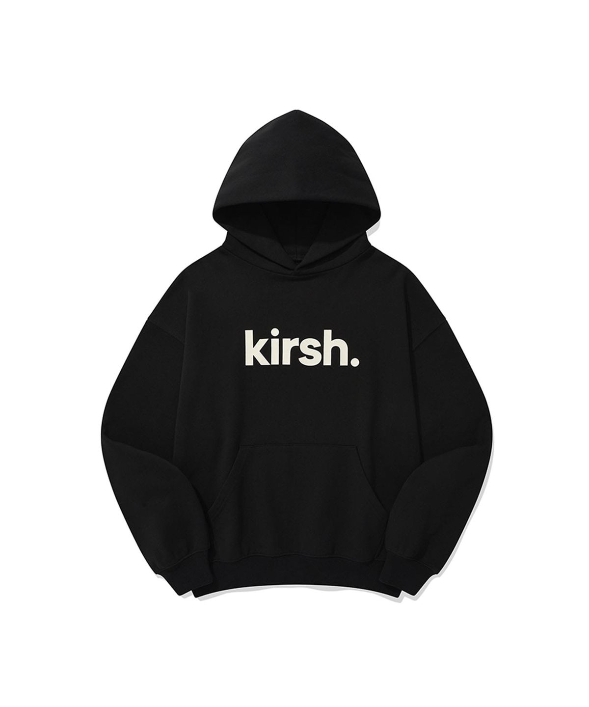 키르시(KIRSH) 키르시 워딩 로고 루즈핏 후드 [블랙]
