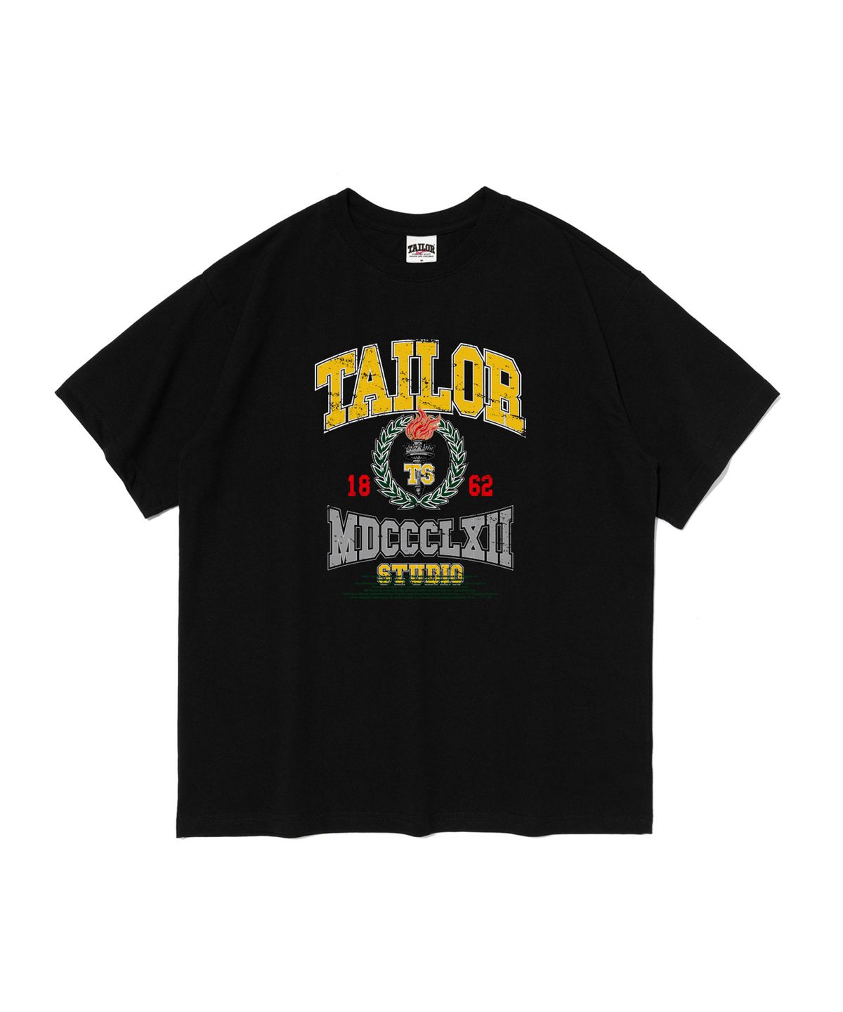 테일러 스튜디오(TAILOR STUDIO) 테일러 빈티지 크레스트 반팔티 (블랙)