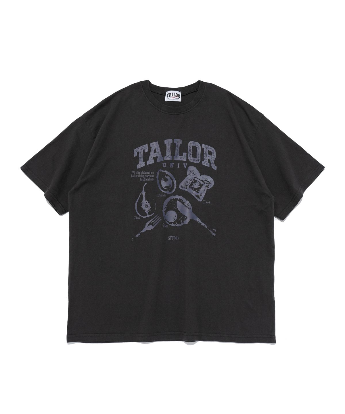 테일러 스튜디오(TAILOR STUDIO) 테일러 유니브 그래픽 티셔츠 (차콜)