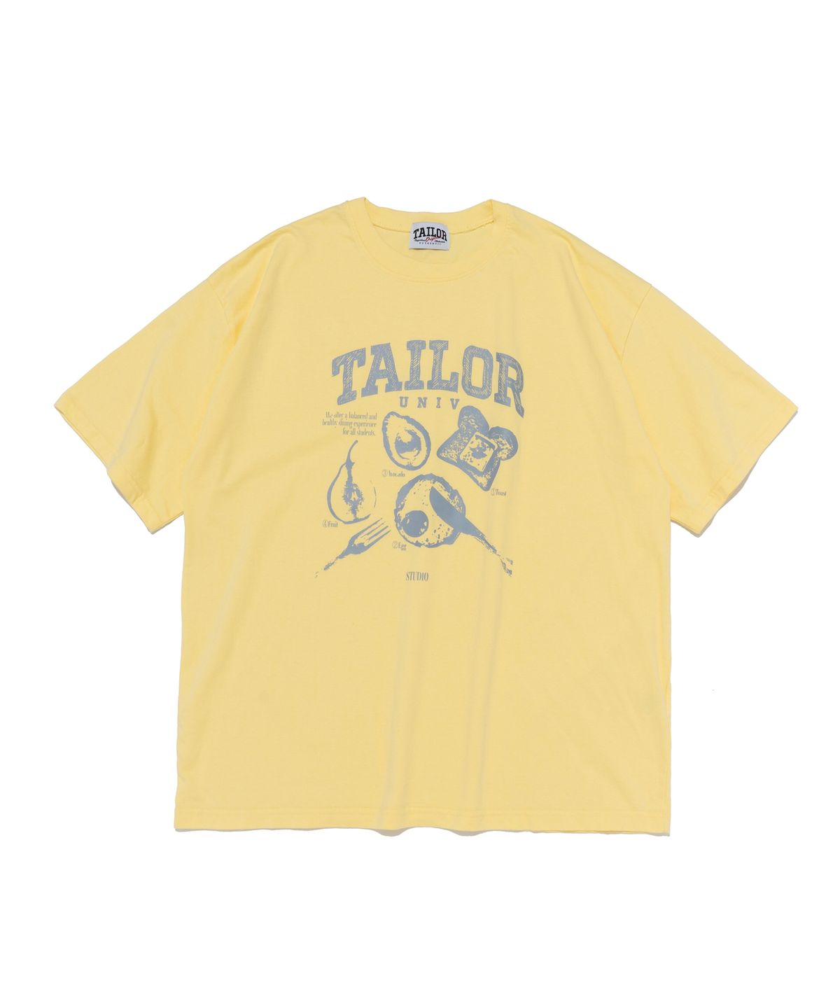 테일러 스튜디오(TAILOR STUDIO) 테일러 유니브 그래픽 티셔츠 (옐로우)