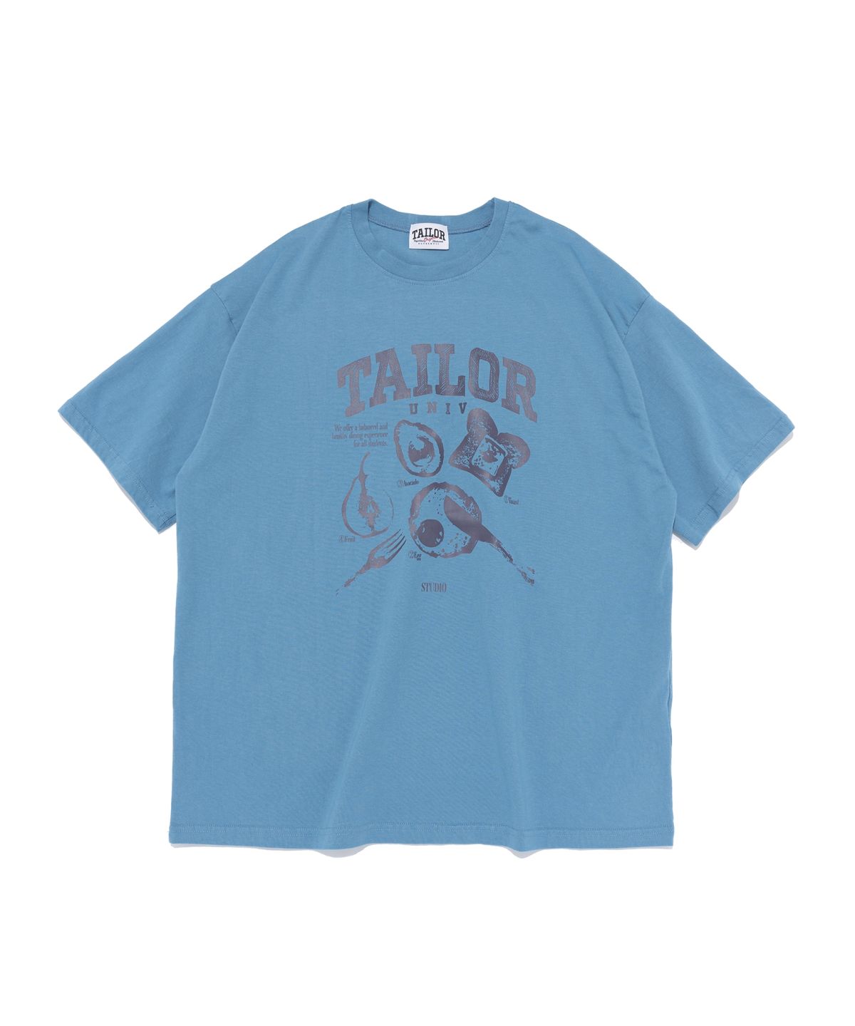 테일러 스튜디오(TAILOR STUDIO) 테일러 유니브 그래픽 티셔츠 (빈티지블루)