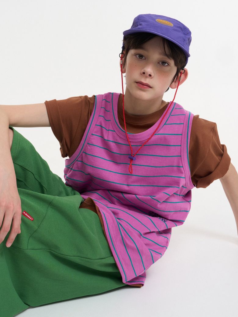 STRIPE GROW TOP_PINK