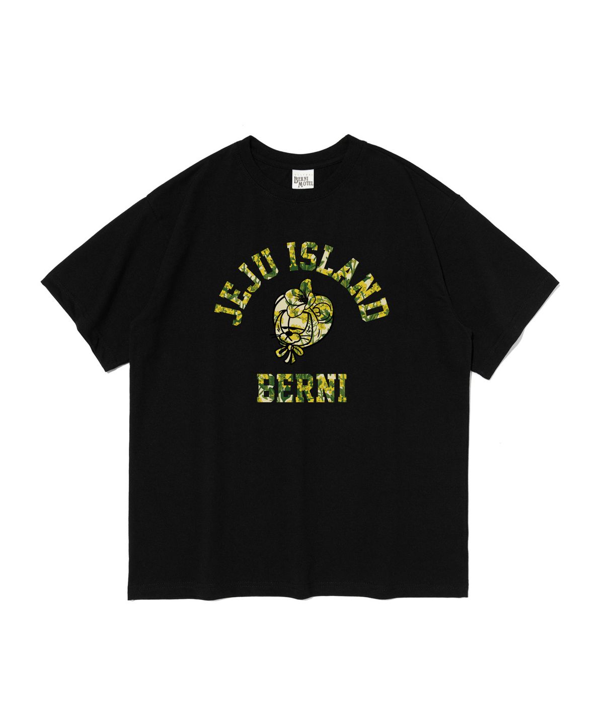 베르니(BERNI) 제주 엠블럼 그래픽 반팔티 (블랙)