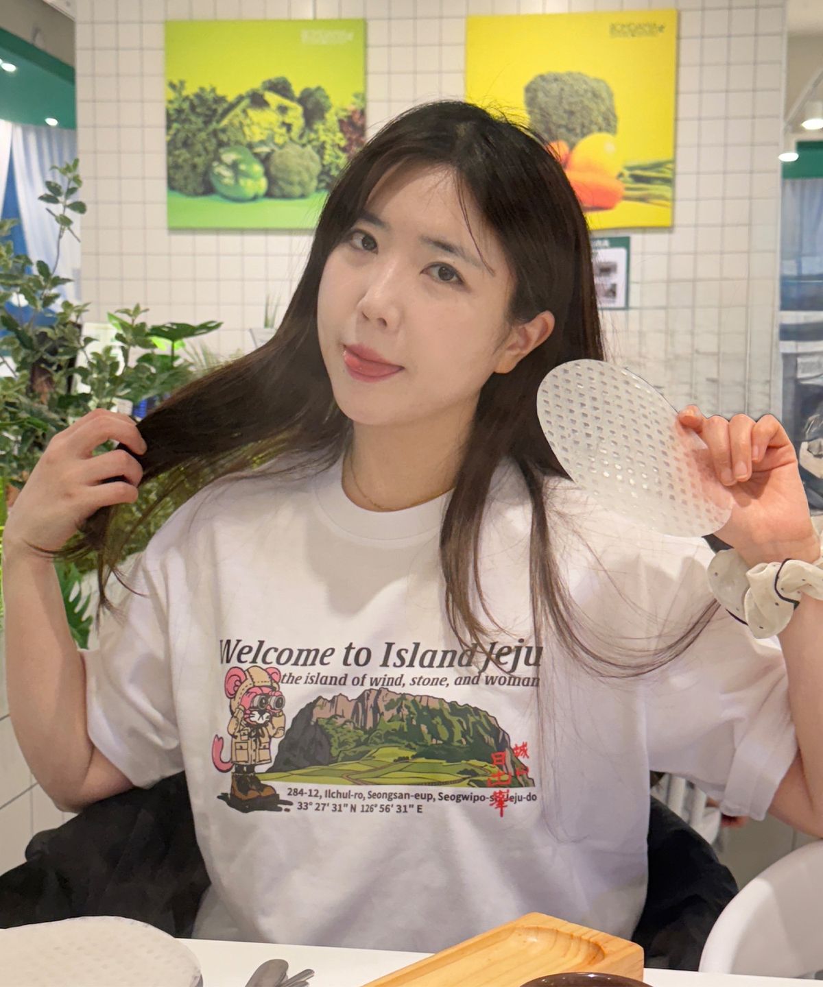 베르니(BERNI) 제주 웰컴 투 반팔티 (화이트)