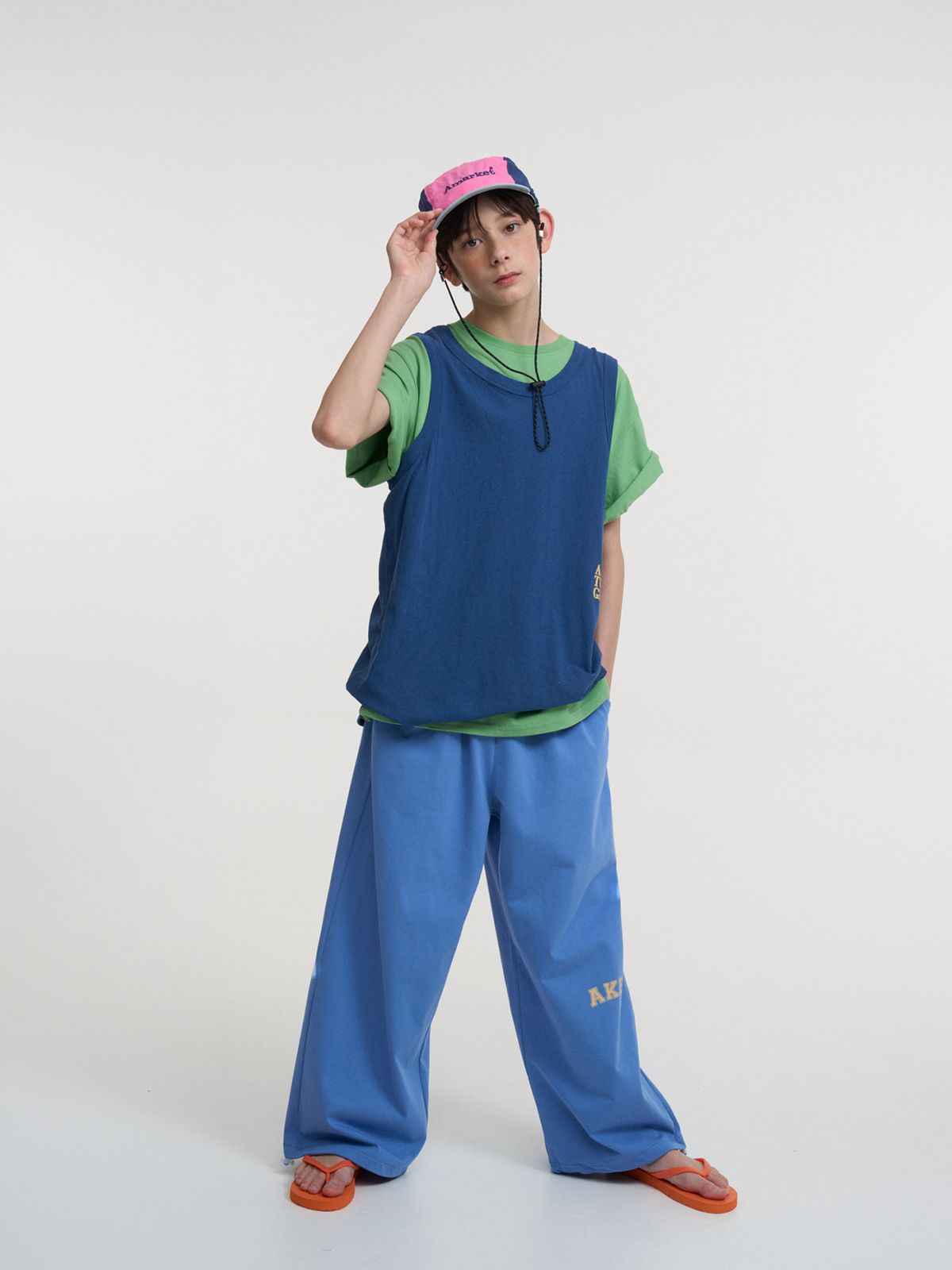 에이마켓(A-MARKET) SORONA WIDE PANTS_SKY
