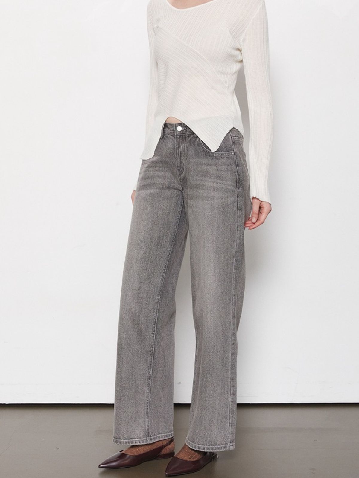 레이허(RAYHER) GREY CLASSIC STRAIGHT DENIM
