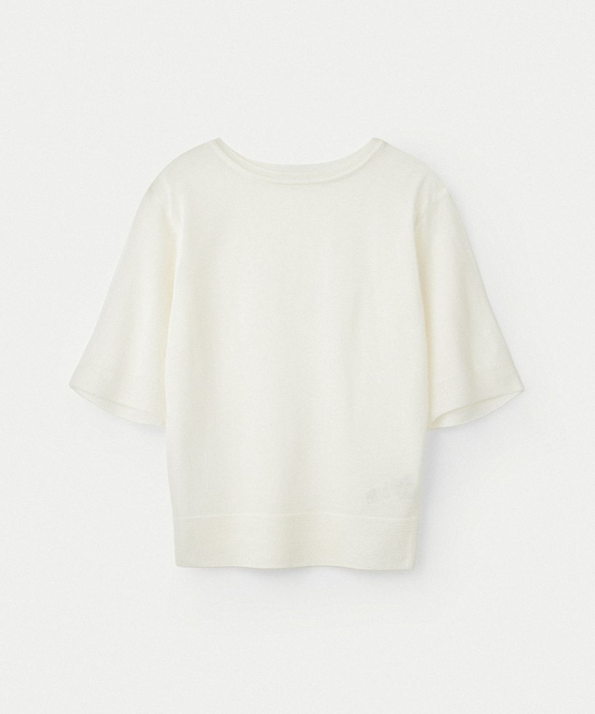 우마뭉(UMARMUNG) Fine Cotton Half Sleeve Pullover_Ivory