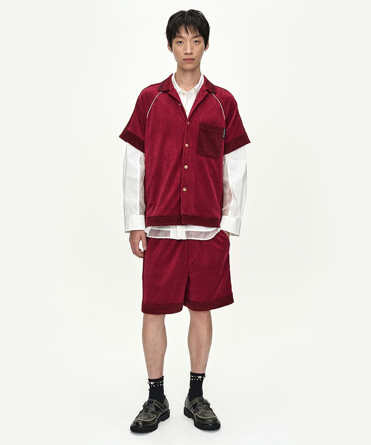 앤더슨벨(ADSB ANDERSSON BELL) LAGOS TERRY SHORTS apa911m(WINE)