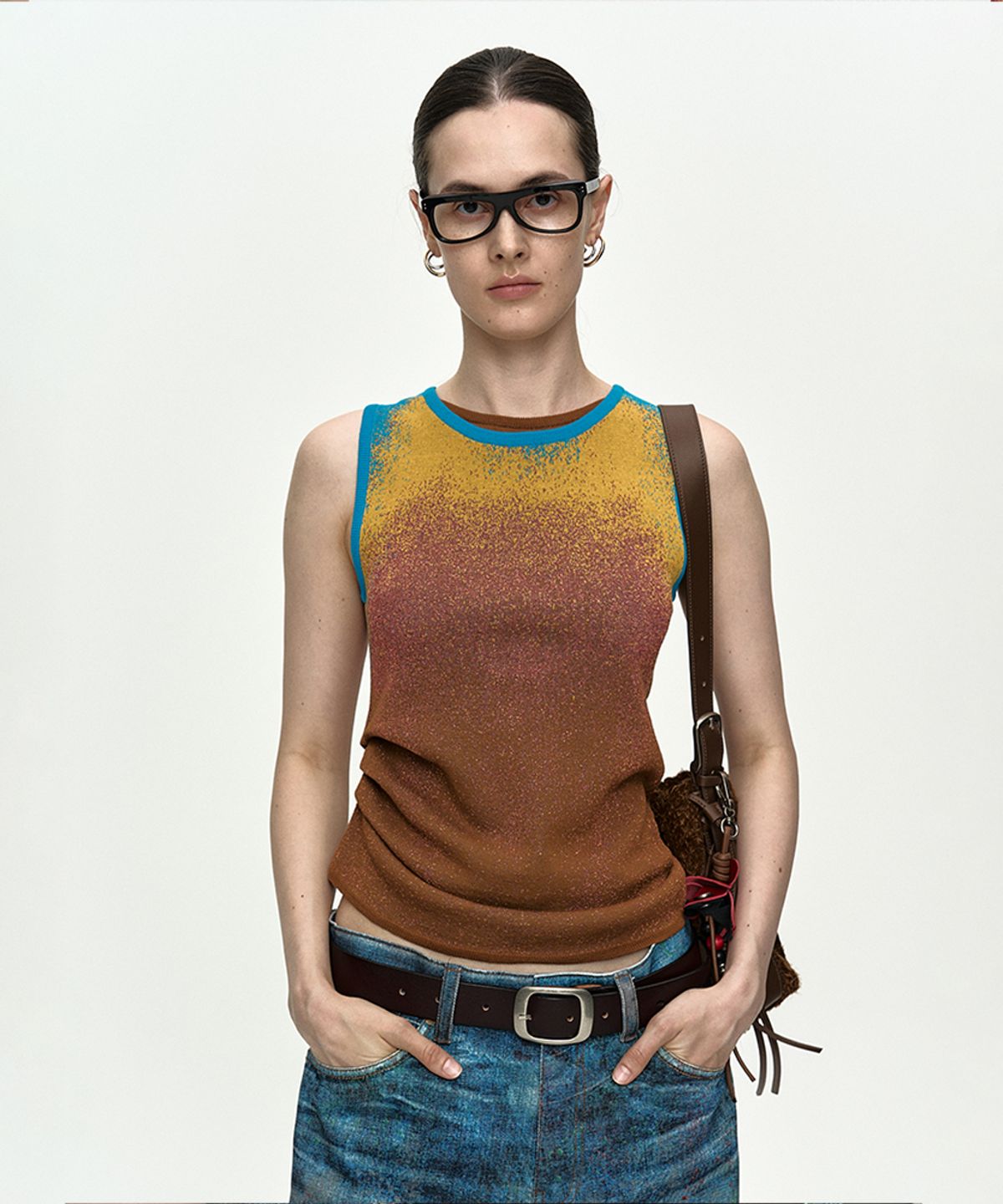 앤더슨벨(ADSB ANDERSSON BELL) AIRBRUSH ASYM TANK TOP atb1527w(MULTI)