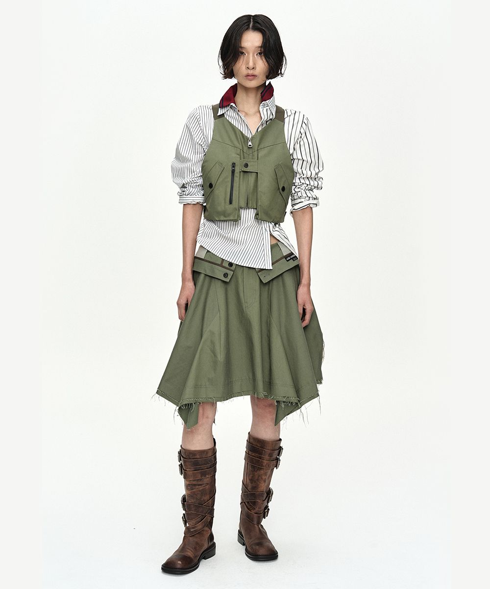 앤더슨벨(ADSB ANDERSSON BELL) UPSIDE-DOWN ASYMMETRIC SKIRT apa914w