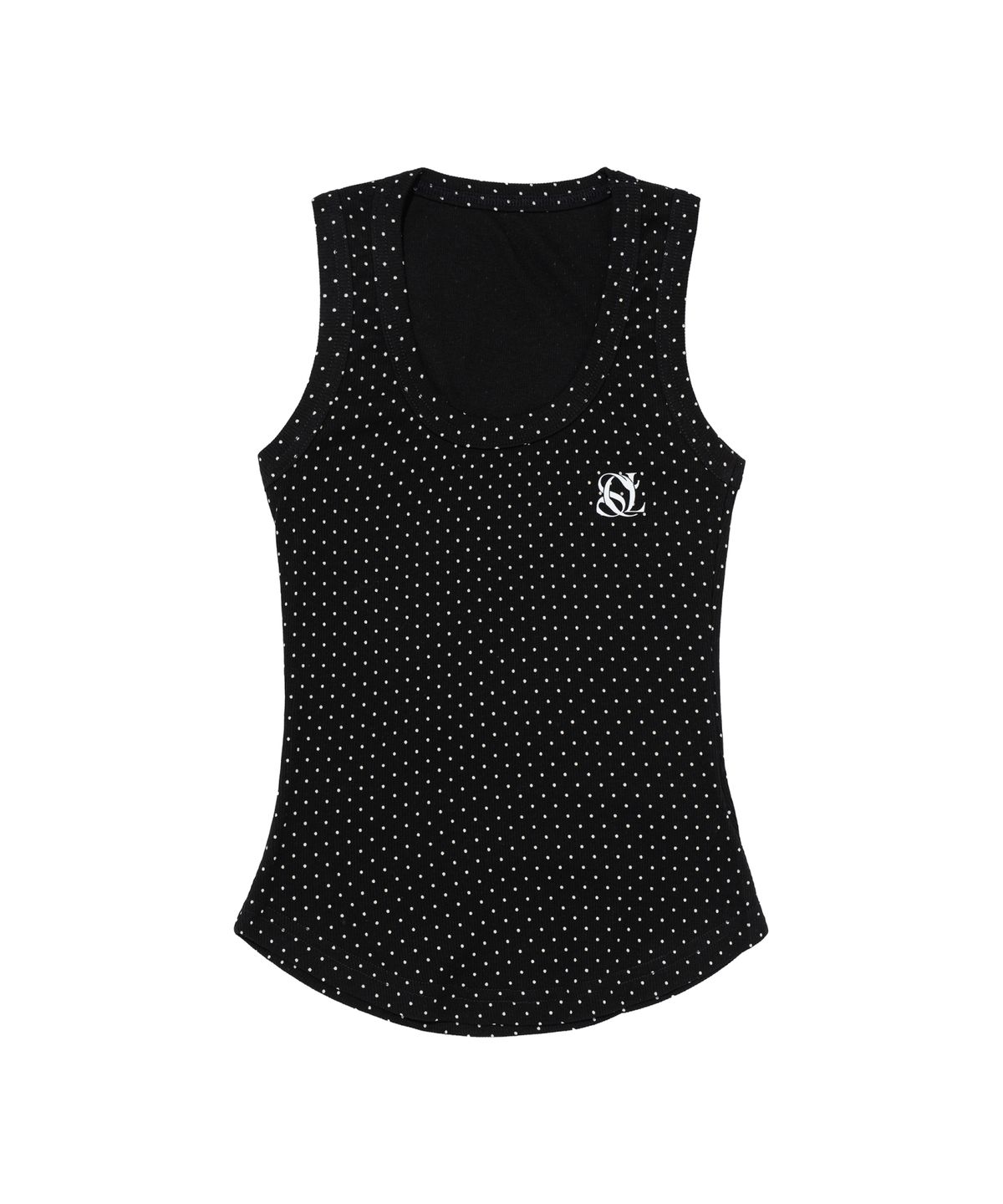 서울어패럴(SEOUL APPAREL) 도트 라운드 슬리브리스 (블랙)