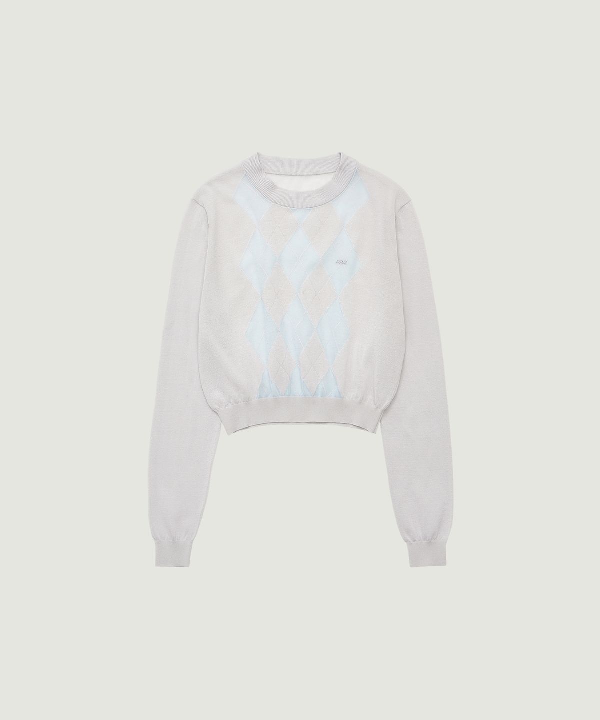그로브(GROVE) KATIE ARGYLE KNIT (LIGHT GRAY)
