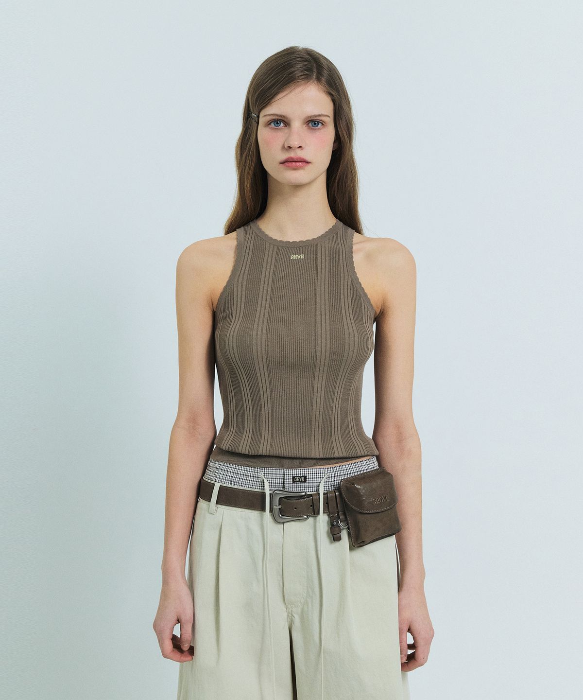 그로브(GROVE) GROVE MINI POCKET BELT (BROWN)