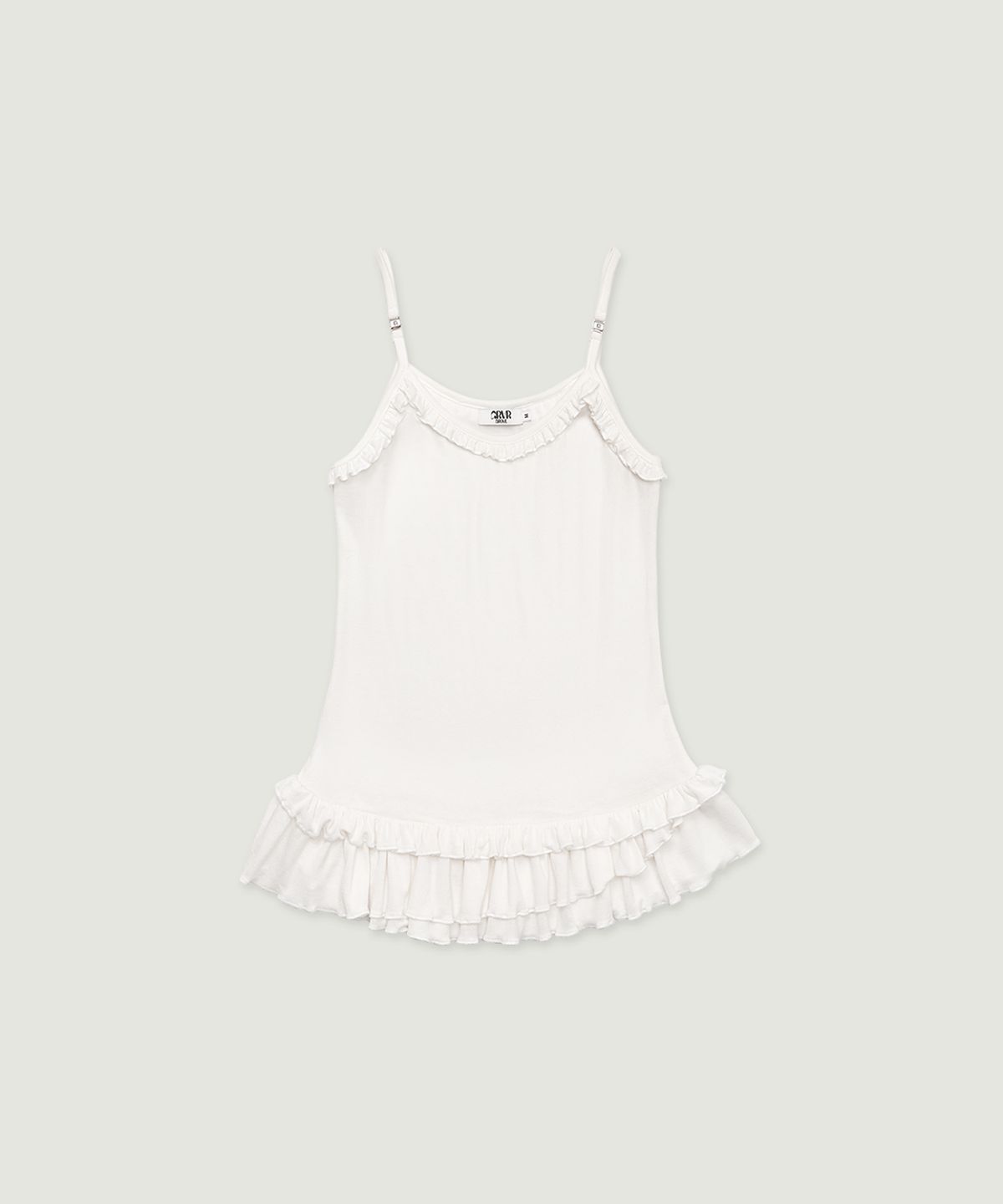 그로브(GROVE) LIV FRILL SLEEVELESS (WHITE)