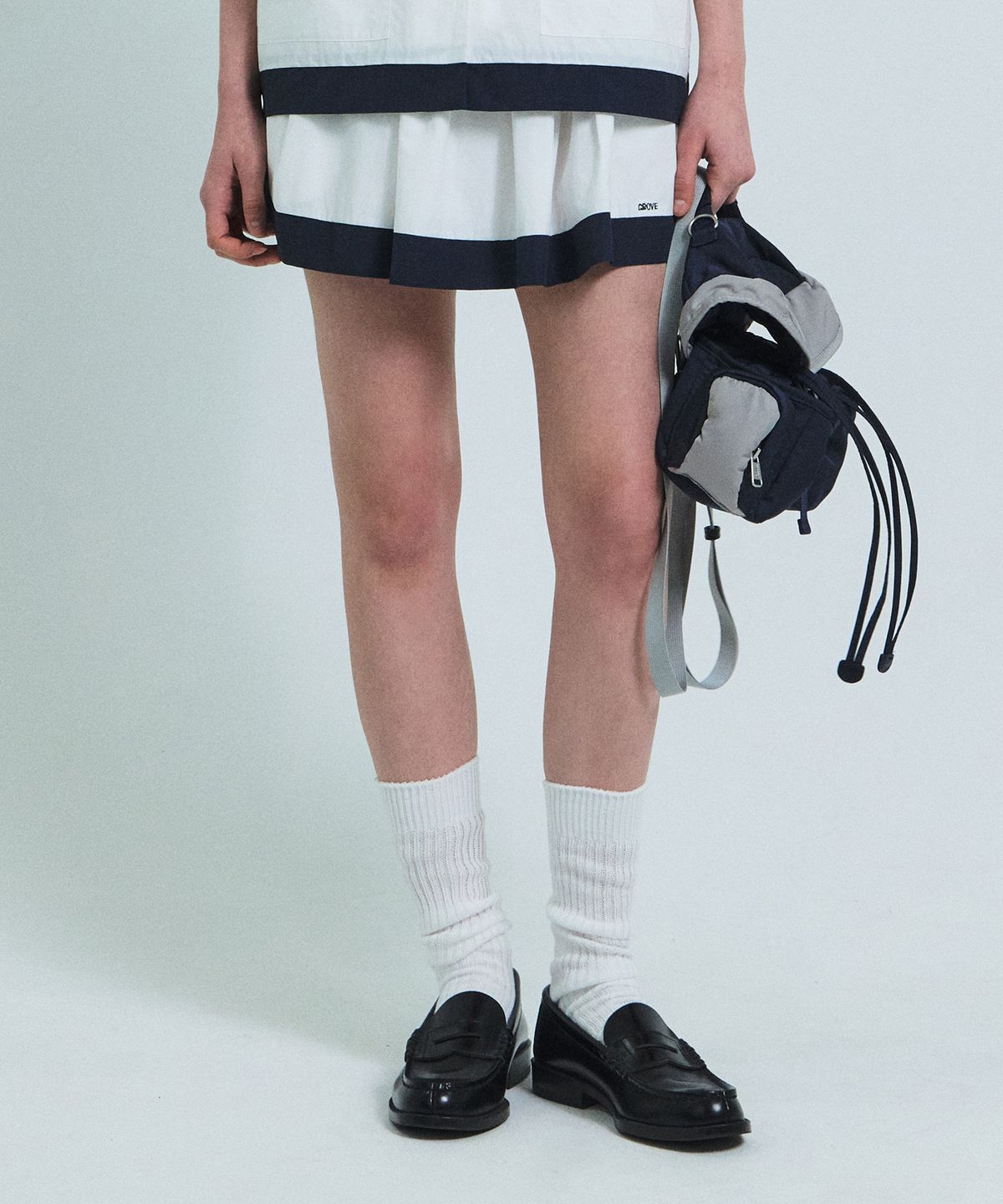 그로브(GROVE) JULI FLARE SKIRT (WHITE)