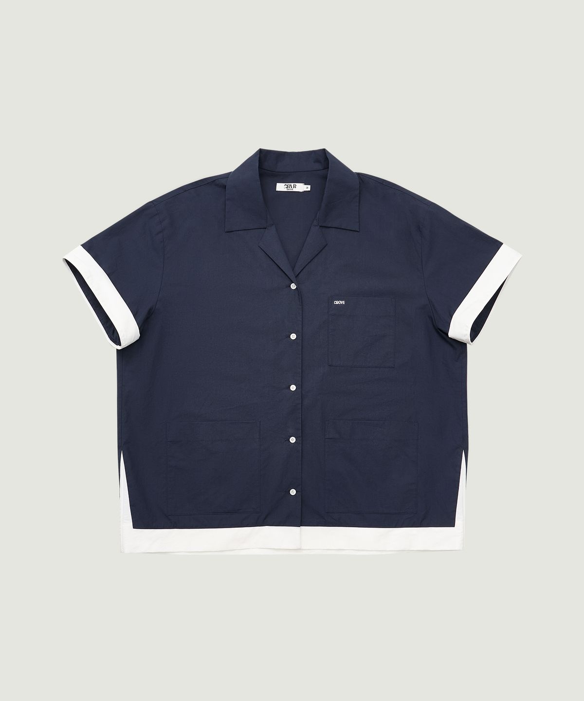 그로브(GROVE) JULI H/S SHIRT (NAVY)